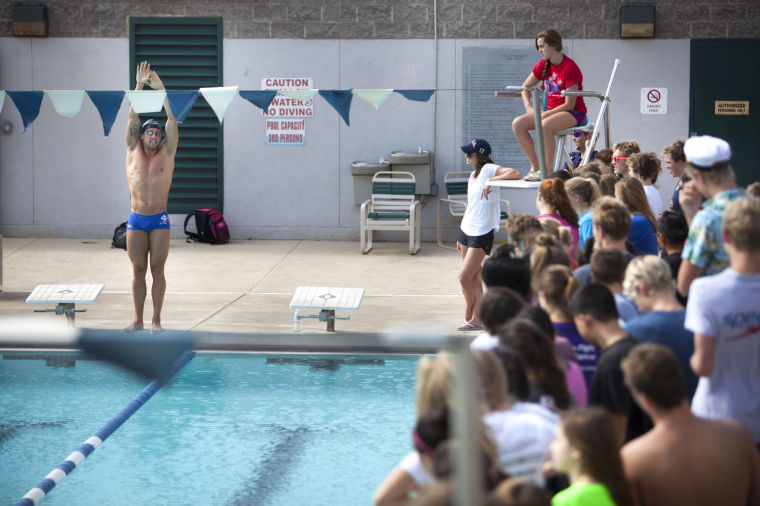 Olympians visit DV Swim